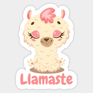 Llamaste Llama Namaste Yoga Llama Kawaii Cute Llama Funny Llama Sticker